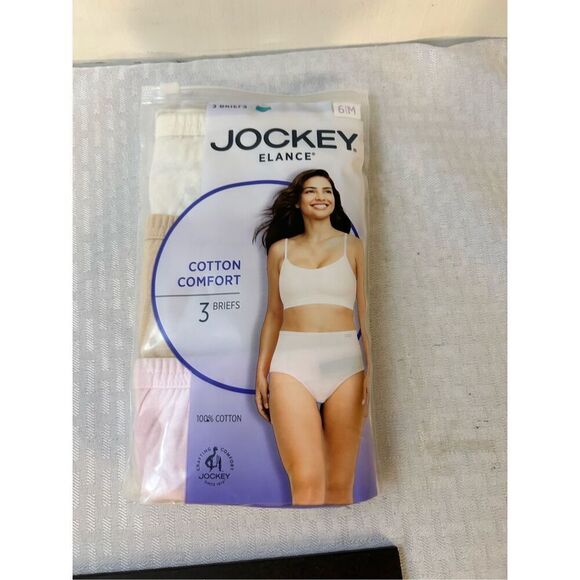Jockey Elance 3 briefs panties 100 cotton 6m multi-color NEW - Picture 1 of 3